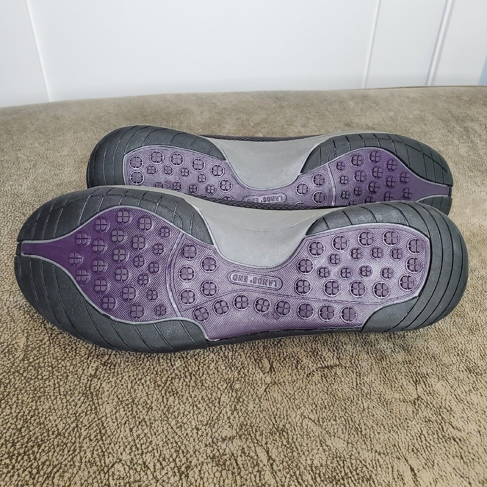Lands’ End Black Slip On Comfort Shoes women's size 8.5 Skeemer New - Picture 9 of 11